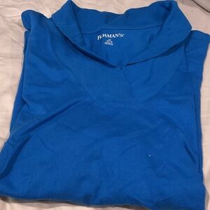 Roaman's Vibrant Blue Polo Shirt